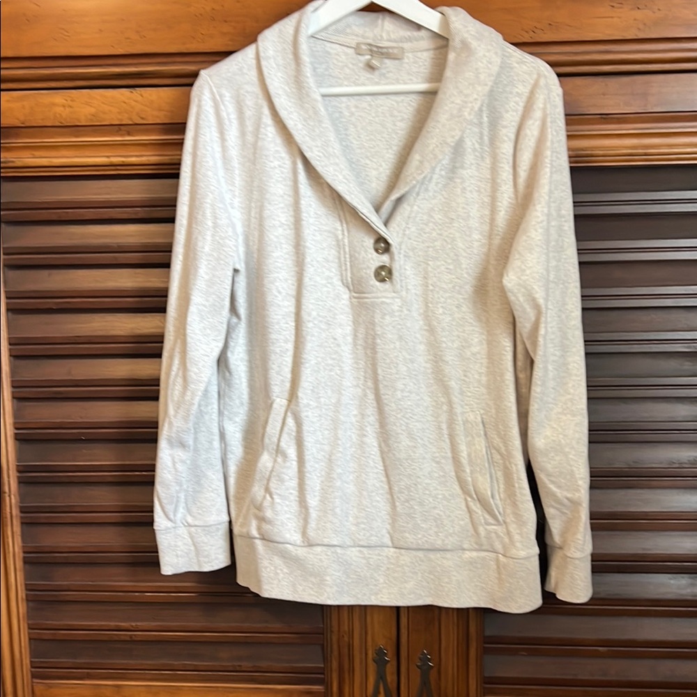 Banana Republic Factory Cozy Heather beige Women's Sweatshirt